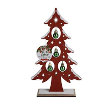 Christmas Table Décor Wooden Tree & Bells 30cm